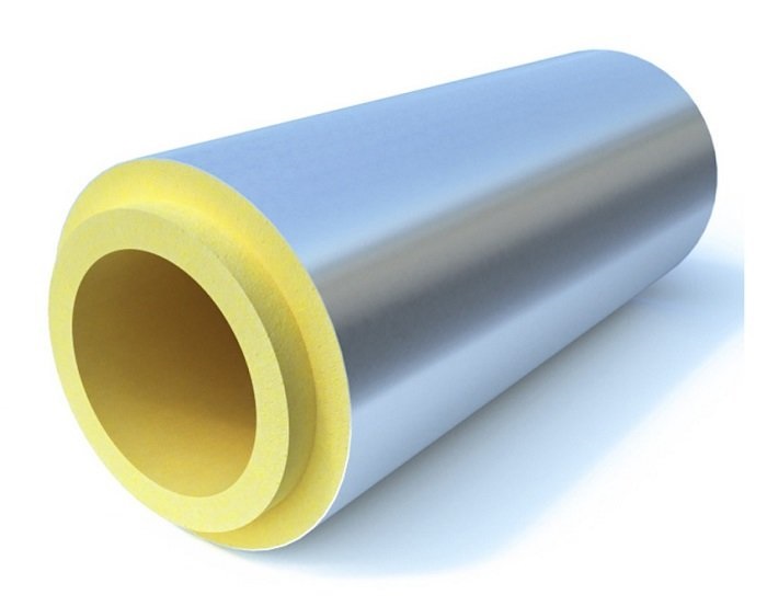 Скорлупа  для теплоизоляции труб ППУ С фольгированная 1000х110х50 мм