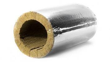 Цилиндр минераловатный ЭКОРОЛЛ КВ-100 ФТ с покрытием фольма-ткань 1000х90х50 мм